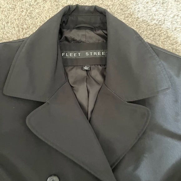 Fleet Street Black Pea Coat size large - Picture 3 of 8